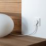 Norm F stikprop Schuko flad hvid