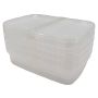 Plastbøtte m/låg 800 ml 4 stk