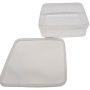 Plastbøtte m/låg 1500 ml 3 stk 