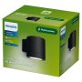 Philips væglampe Fylx sort GU10 5W
