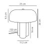 Nordlux bordlampe Sandro gul E27 H25 cm