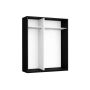 Flexislide Shape garderobeskab sort/spejl 153x218,5x60 cm