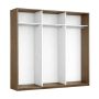 Flexislide Shape garderobeskab røget eg 220x218,5x60 cm