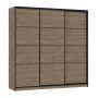 Flexislide Shape garderobeskab røget eg 220x218,5x60 cm