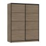 Flexislide Shape garderobeskab røget eg 153x218,5x60 cm