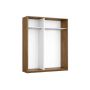 Flexislide Shape garderobeskab røget eg/spejl 153x218,5x60 cm