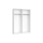 Flexislide Shape garderobeskab hvid/spejl 120x218,5x60 cm