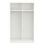 Flexislide Shape garderobeskab hvid/spejl 120x218,5x60 cm