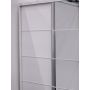 Flexislide Shape garderobeskab hvid/spejl 120x218,5x60 cm