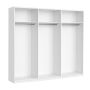 Flexislide Shape garderobeskab hvid 220x218,5x60 cm
