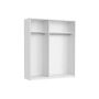 Flexislide Shape garderobeskab hvid/spejl 153x218,5x60 cm