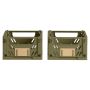 Foldbar opbevaringskasse grøn 17x12,5x7 cm 2 stk.