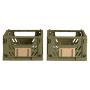 Foldbar opbevaringskasse grøn 25x16x10 cm 2 stk.