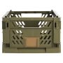 Foldbar opbevaringskasse grøn 50x33x20 cm