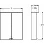 Ifö spejlskab Option 55x67 cm hvid