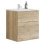 Scanbad underskab med vask Delta/Karat natur eg m/push open 61 cm