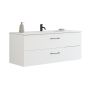 Scanbad underskab med vask Delta/Micca mat hvid m/greb 120 cm