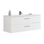 Scanbad underskab med vask Delta/Karat mat hvid m/greb 120 cm
