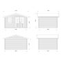 Palmako hytte Klara ubehandlet nordisk gran 10,8 m²