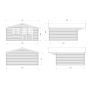 Palmako hytte Britta ubehandlet nordisk gran 19,7 m²