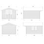 Palmako hytte Sally ubehandlet 10,2 m²