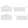 Palmako hytte Helena ubehandlet 24,6 m²