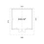 Palmako hytte Helena ubehandlet 24,6 m²