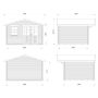 Palmako hytte Emma ubehandlet 10,4 m²