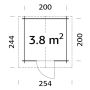Palmako redskabsrum Vivian 3,8 m²
