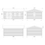 Palmako hytte Iris ubehandlet nordisk gran 19,1 m²