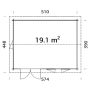 Palmako hytte Iris ubehandlet nordisk gran 19,1 m²
