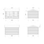Palmako hytte Iris ubehandlet nordisk gran 9,9 m²