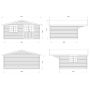 Palmako hytte Sally ubehandlet 19,1 m²