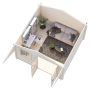 Palmako hytte Sally ubehandlet 12,3 m²