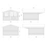 Palmako hytte Sally ubehandlet 12,3 m²