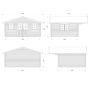 Palmako hytte Helena ubehandlet 18,6 m²