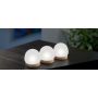 Veli Line LED-stearinlys genopladelige m/fjernbetjening hvid 3 stk.