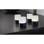 Veli Line LED-stearinlys genopladelige m/fjernbetjening hvid/sort 4 stk.