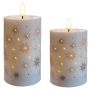 Veli Line LED-stearinlys stjerner hvid/guld m/timer