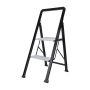 Batavia trappestige 2 trin sort aluminium