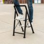 Batavia trappestige 2 trin sort aluminium