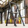 Batavia trappestige 2 trin sort aluminium