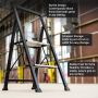 Batavia trappestige 2 trin sort aluminium