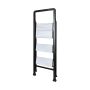 Batavia trappestige 3 trin sort aluminium