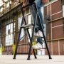 Batavia trappestige 3 trin sort aluminium