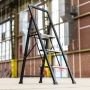Batavia trappestige 3 trin sort aluminium