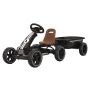 Exit Toys gokart Foxy med pedaler til børn inkl. trailer espresso sort