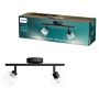 Philips spotlampe Horen 2xGU10 L36 cm sort