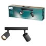 Philips spotlampe Wyatt 2xGU10 L24 cm sort