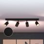 Philips spotlampe Wyatt 4xGU10 L62 cm sort